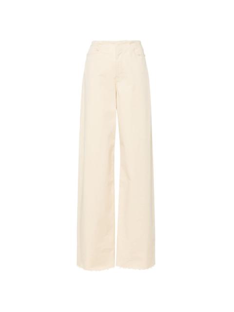 distressed wide-leg trousers