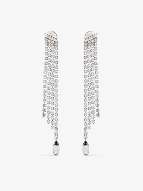 JIMMY CHOO Saeda Fringe Earring
Silver-Finish Crystal Fringe Earring