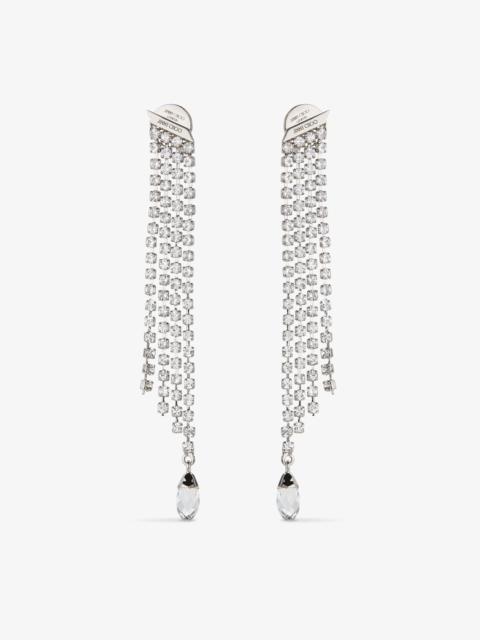 JIMMY CHOO Saeda Fringe Earring
Silver-Finish Crystal Fringe Earring