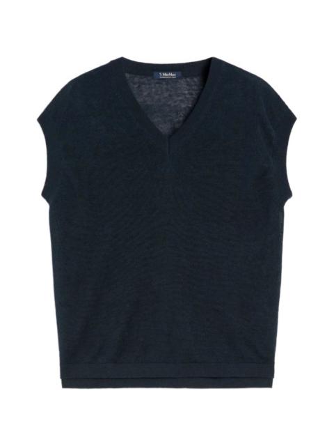 'S Max Mara Ghianda V-neck knitted T-shirt