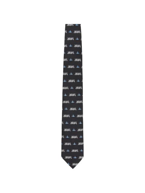 Vivienne Westwood Black Silk Tie