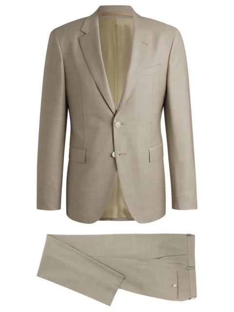 BOSS SLIM-FIT SUIT IN MICRO-PATTERNED WOOL