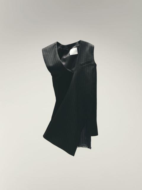 国内発【sacai】Double-Faced Silk Cotton x Gabardine Dress Double-Faced Silk Cotton Dress - Off White and Navy | SHOP