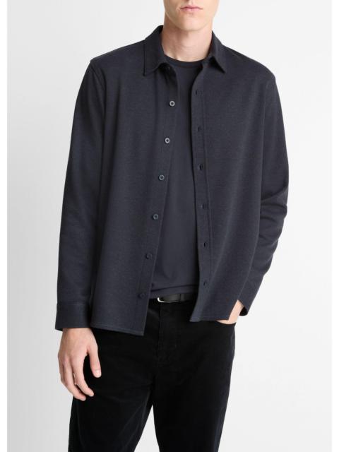 Vince Herringbone Cotton-Blend Button-Front Shirt