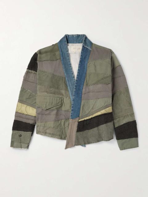 Mixed Army Patchwork Cotton-Blend Jacket