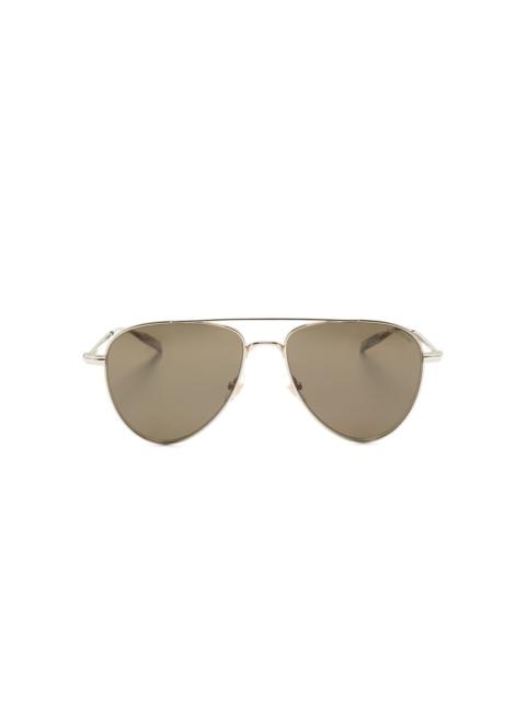 Montblanc logo-print round-frame sunglasses