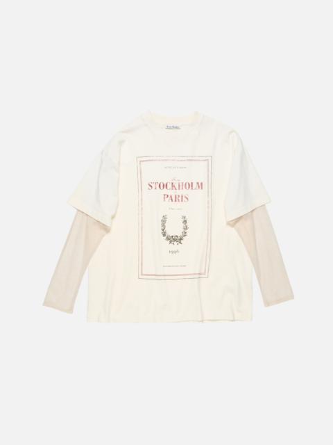 Acne Studios Layered print t-shirt - Off white