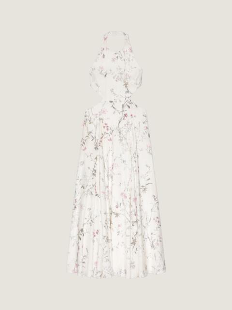 Givenchy SLASHED LONG DRESS WITH FLORAL PRINT
