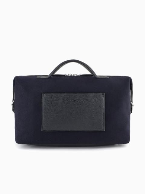 EMPORIO ARMANI Wool cloth weekend bag