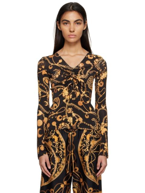 Marine Serre Ornament Moon-print top