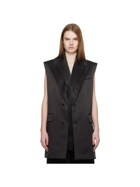 Jean Paul Gaultier Black Double Layer Body Detail Vest