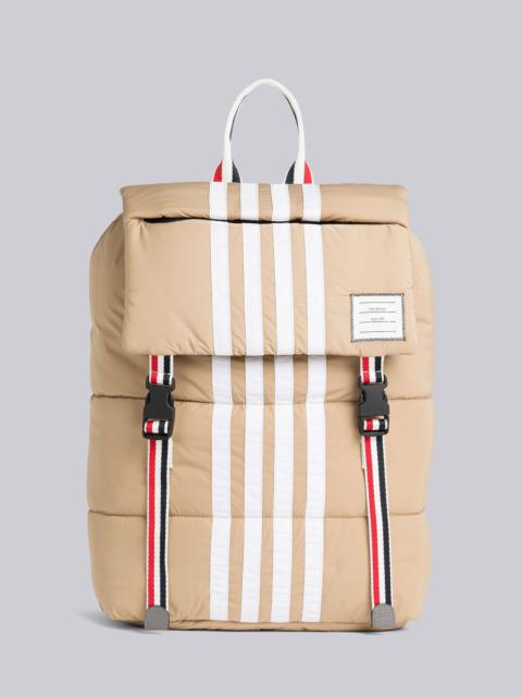 Thom Browne Poly Ywill 4-Bar Puffer Flap Backpack