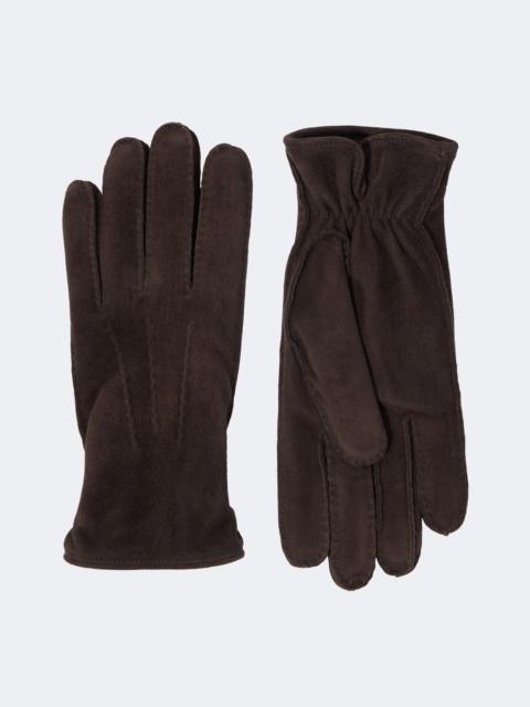 THOM SWEENEY Suede and cashmere gloves