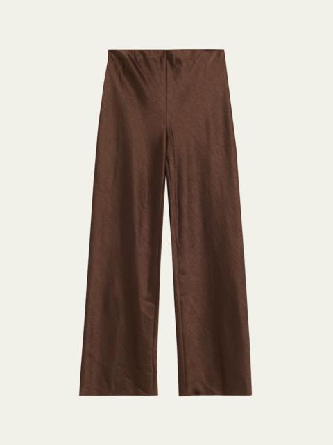 Vince Fluid Bias-Cut Crushed Satin Pants