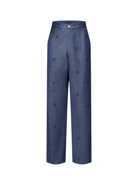 Louis Vuitton LV Blason Embellished Denim Pants