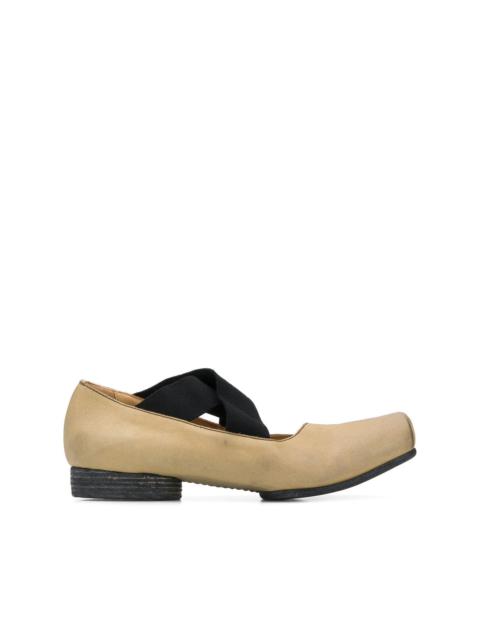 UMA WANG crossover-strap ballerina shoes