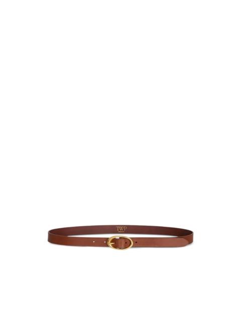 TWP Narrow oval-buckle belt