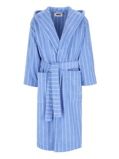 TEKLA STRIPED BATHROBE