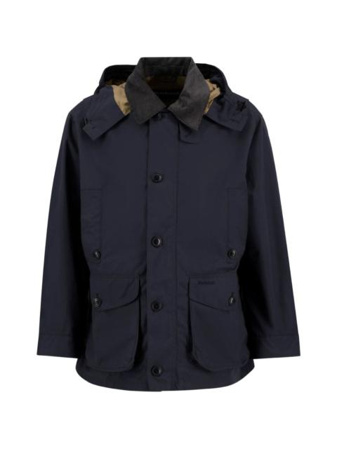 Barbour Ventile hooded corduroy-collar jacket
