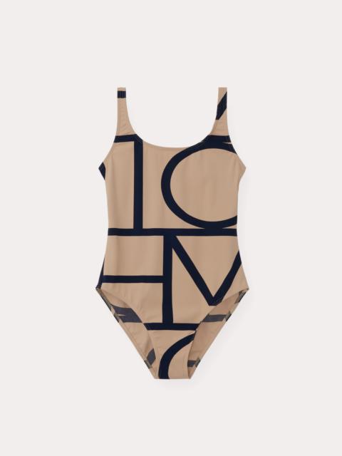 Totême Monogram swimsuit beige