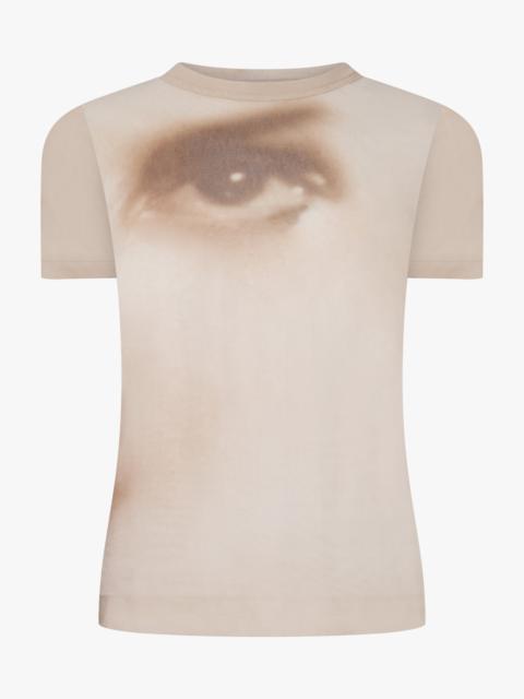 Jean Paul Gaultier FACE PRINT BABY TOP | BEIGE