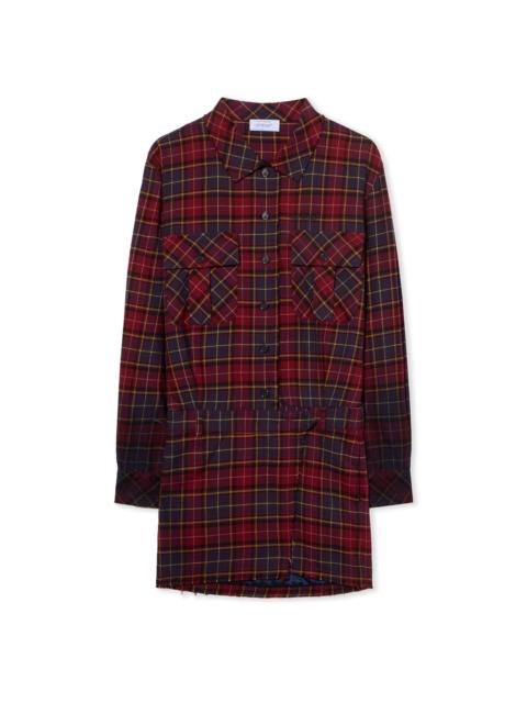 Off-White Check Flannel Arrow Dress