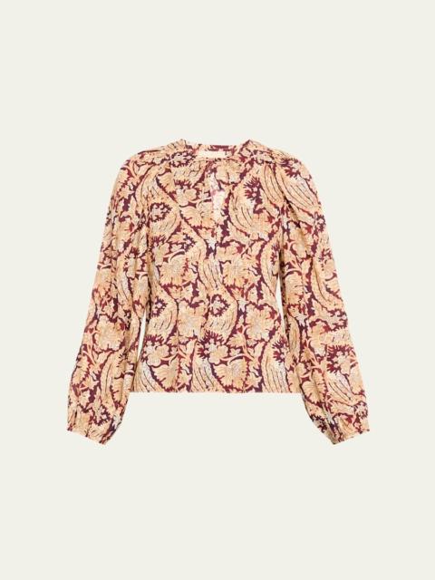 ULLA JOHNSON Brea Long-Sleeve Blouse