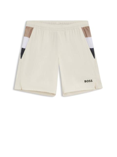 BOSS ACTIVE TENNIS SHORTS IN STRETCH FABRIC WITH MOISTURE MANAGEMENT