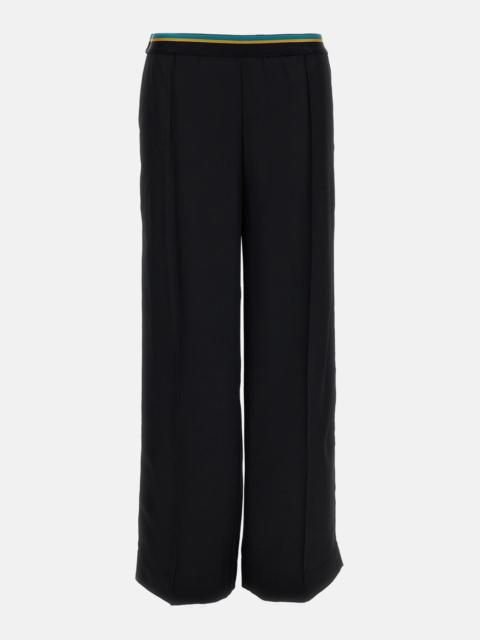 Plan C Black sablé trousers