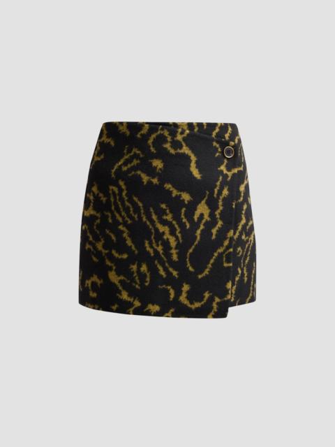 ULLA JOHNSON Women's Leyla Abstract Wool Mini Skirt - Amber