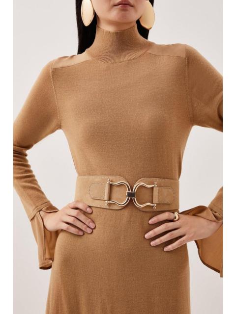 KAREN MILLEN Suede Chunky Stretch Waist Belt