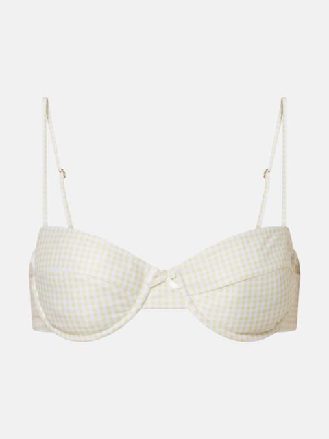 FAITHFULL Arelli gingham bikini top