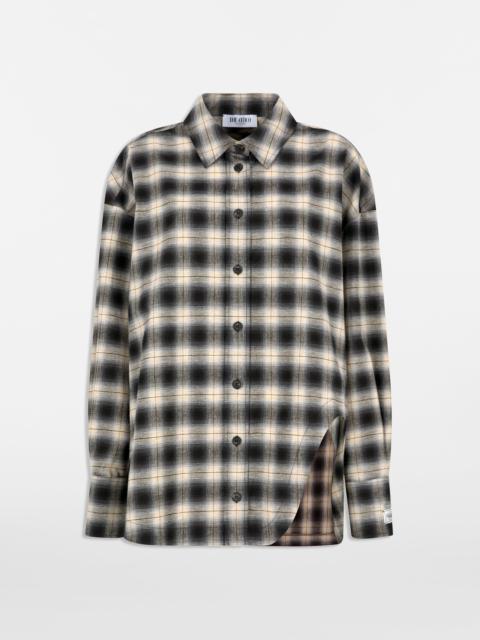 THE ATTICO SAND AND BLACK SHIRT