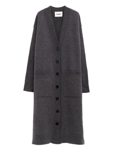 Jil Sander button patch-pocket long cardigan