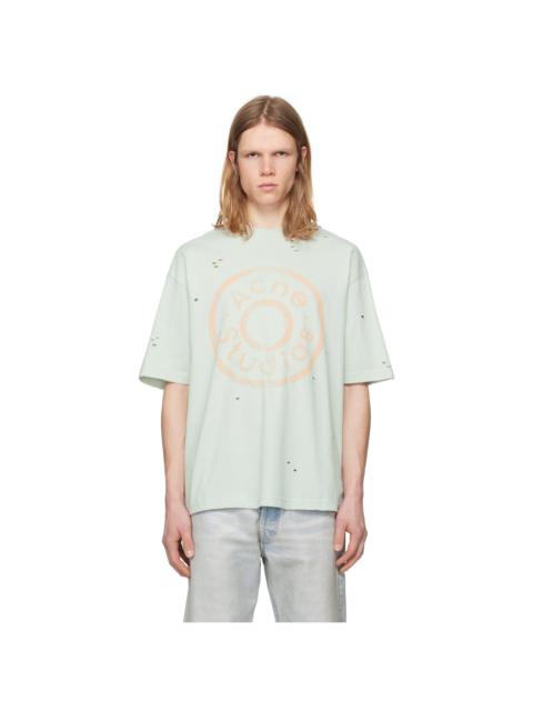 Acne Studios Blue Relaxed Fit Logo T-shirt