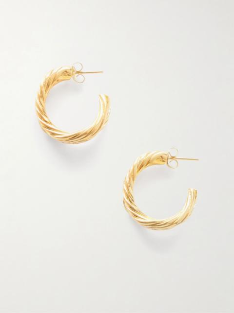 YSSO Thread gold-plated earrings Gold