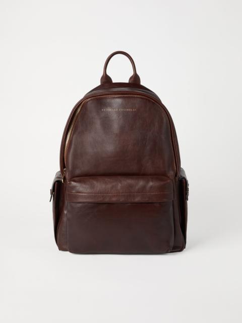 Calfskin travel backpack