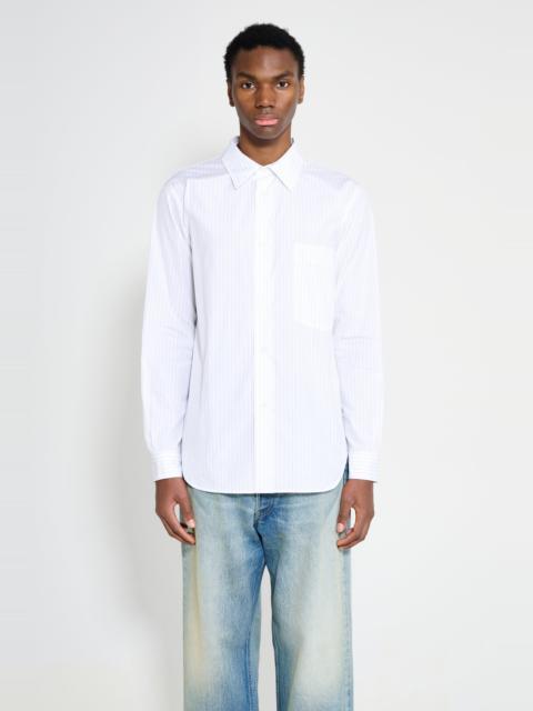 MARGARET HOWELL MARGARET HOWELL BASIC SHIRT FINE COTTON STRIPE WHITE / GREY