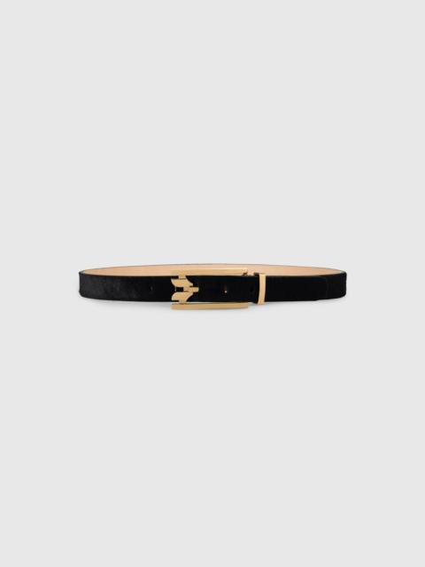 Victoria Beckham Dorian Pin-Buckle Belt 25mm Hair Calf Leather