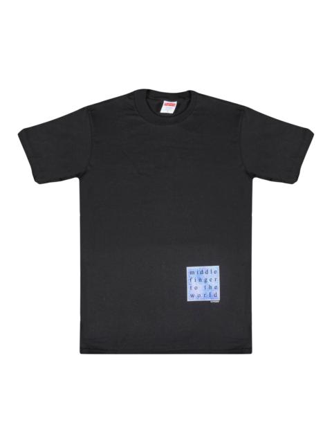 Supreme Middle Finger To The World T-Shirt 'Black'