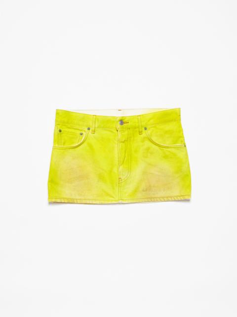 Acne Studios Denim mini skirt - Neon yellow