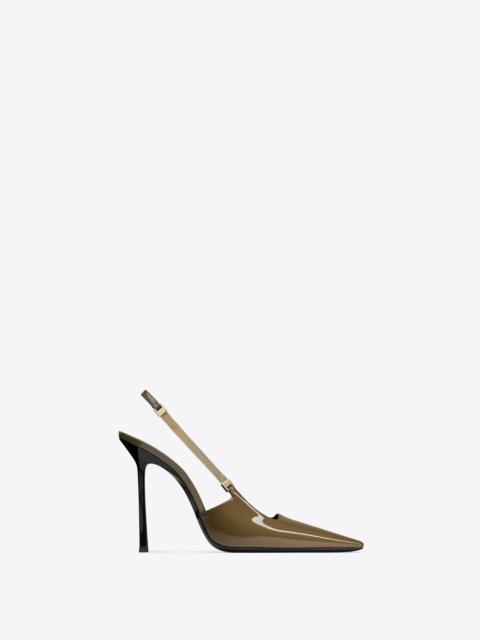 SAINT LAURENT blake slingback pumps in patent leather