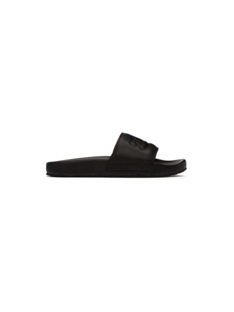 Heron Preston Black Logo Sliders
