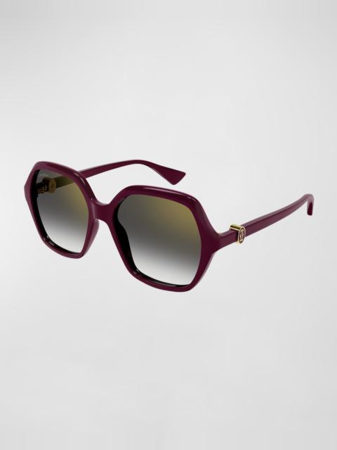 Cartier Gradient Acetate Square Sunglasses