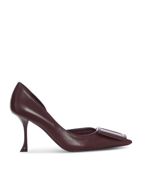 Roger Vivier LEATHER DÉCOLLETÉ WITH TONE-ON-TONE BUCKLE