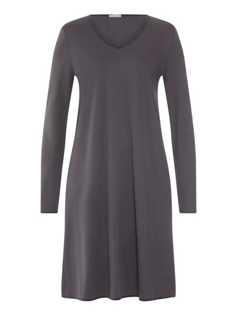 HANRO Cotton Silk V-Neck Cotton Nightgown