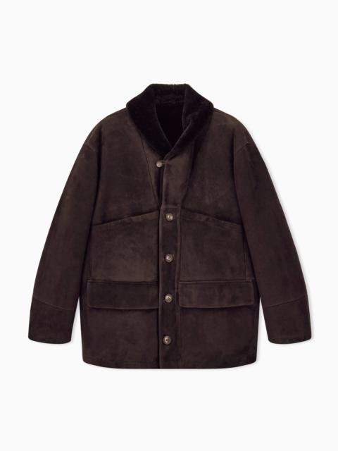 GIORGIO ARMANI BLOUSON JACKET OVERSIZED FIT WITH SHEARLING FINISH