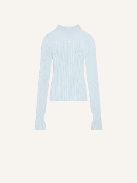 courrèges SOLAR LIGHT RIB MOCKNECK SWEATER