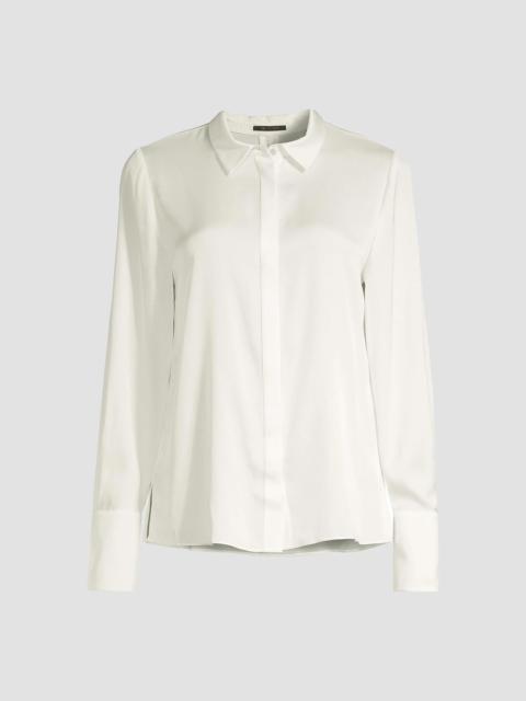 KOBI HALPERIN Women's Larissa Collared Silk-Blend Blouse - Ivory