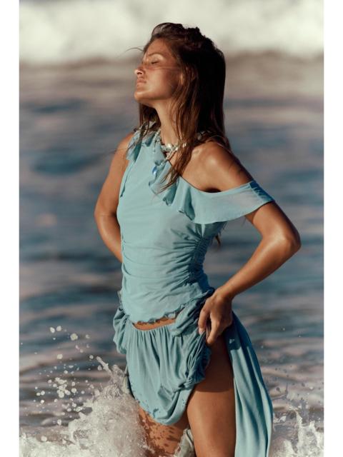 FREE PEOPLE Isla Off-The-Shoulder Ruched Sleeveless Top